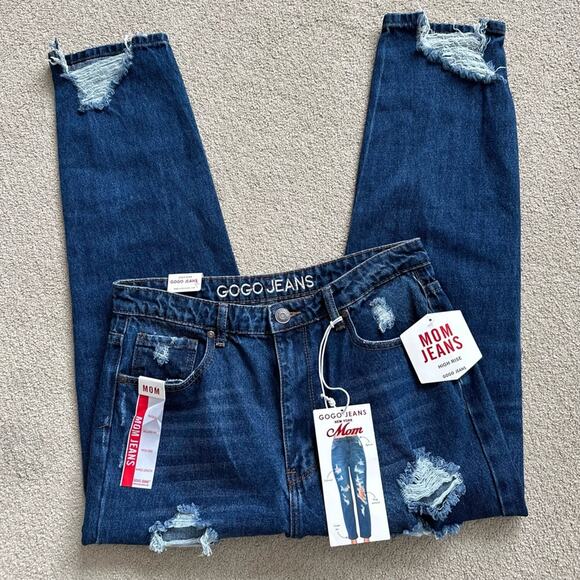 GOGO Mom Jeans High Rise Ankle Length NWT Size 13 - Picture 2 of 7
